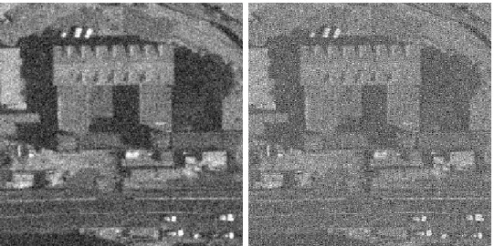 Fig. 1.3  Inversion direte du système pour une image bruitée ave un bruit blan gaussien