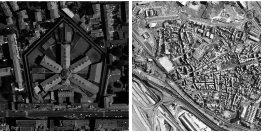 Fig. 3.1  Images de départ (de gauhe à droite) : Toulouse et Marseille (éhantillonnages