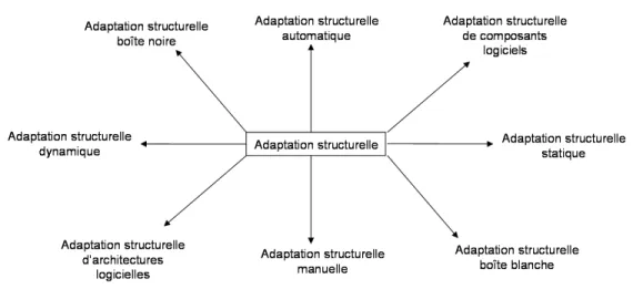 Figure 2.3 – Présentation des différents problèmes à traiter dans le cadre de l’adaptation structurelle
