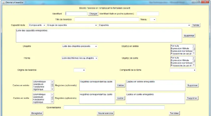 Figure 4 : Indexation des exercices dans le projet PépiMep 