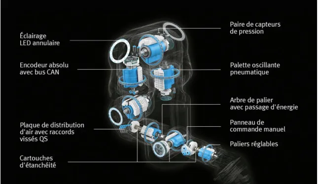 Figure I-3 BionicCobot intégrant des composantes pneumatiques pour garantir un comportement compliant [1]