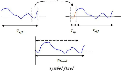 Figure II.7 : Insertion du préfixe cyclique[21] 