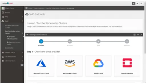 Figure 4 – Bridge LABS - Kubernetes CaaS