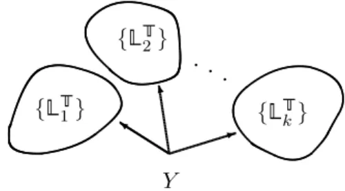 Figure 2.1: Realizations of an input-output map Y . Here ▲ i is a realization of Y , and {▲ ❚ i } denotes the set of all realizations of Y that are isomorphic to ▲ i .