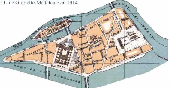 Figure 4 : L’île Gloriette-Madeleine en 1914. 