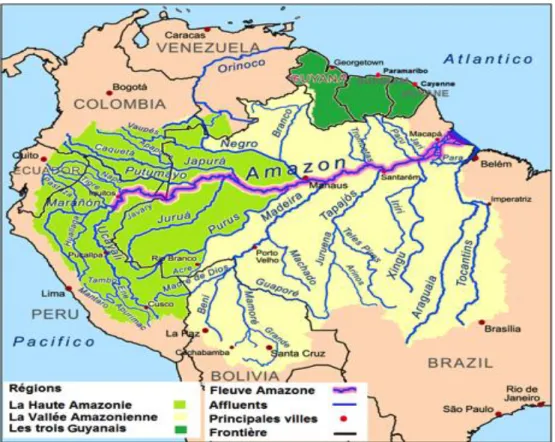 Tableau 3 : Dimensions des pays amazoniens 