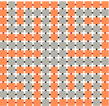 Figure 2.3. Réseau d’antennes spirales carrées formées à partir d’une matrice commutable