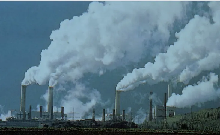 Figure 4.4 – Transport diffusif des polluants dégagés d’une usine