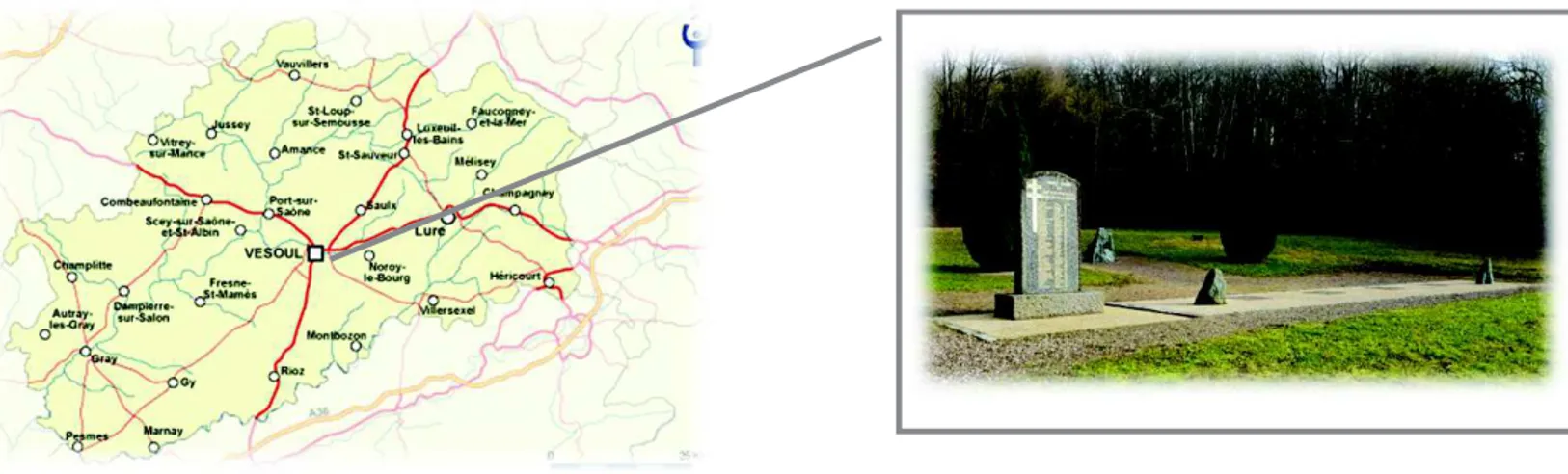 Figure 4 : site commémoratif de la Combe Freteuille de Frotey-lès-Vesoul (70) 