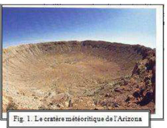 Fig. 3 : les quatre cratères en  Algérie 