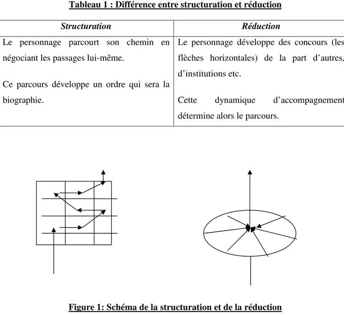 Figure 1: Schéma de la structuration et de la réduction 