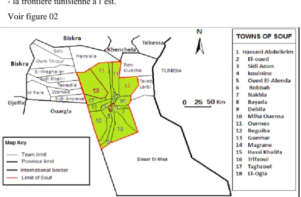 Figure 02 : Situation géographique de la zone étudiée (Khezzani et Bouchemal, 2018).  