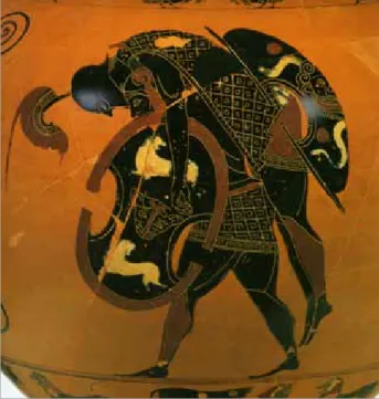 Fig. 4 : Amphore à col attique à figures noires, Exékias. Vers 540-530 av. 