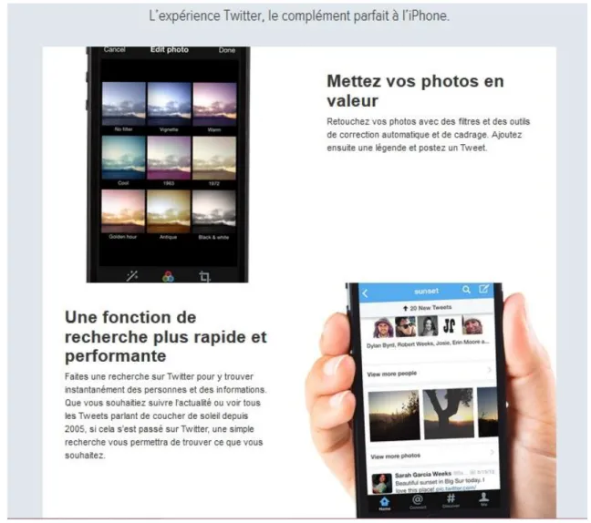 Figure 5 : Application Twitter pour Iphone 