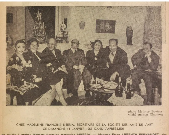 Figure 3 : Chez Madeleine Francine Biberia, Secrétaire de la Société des Amis de l’Art, 1953