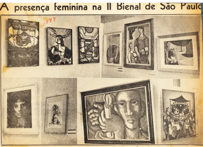 Figure 7 : Anonyme, « A presença feminina na II bienal do São Paulo ». A Gazeta (26 décembre 1953) : n.p
