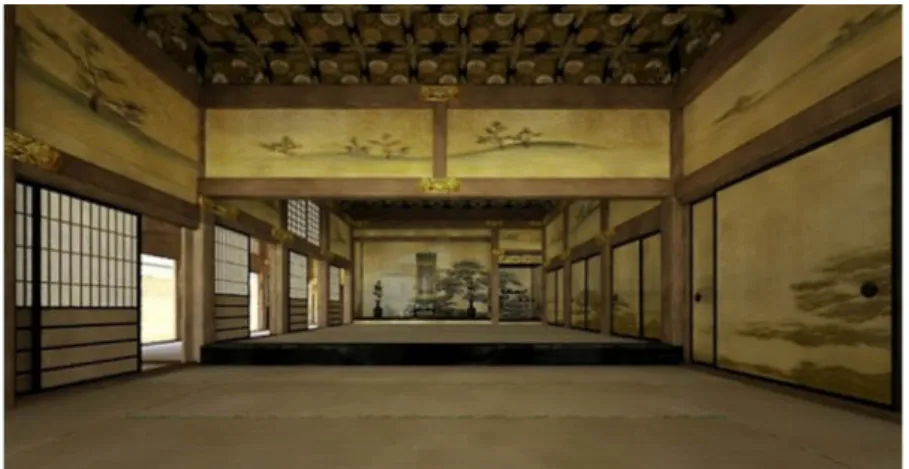 Fig. 10 : Projet Edo VR, vue intérieure du château d’Edo. © Avatra Inc. 