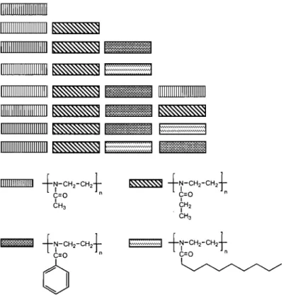 Figure  1.5:  Schéma représentatif de  la préparation des  homo-,  bloc,  ter  et  quater- poly(2- poly(2-alkyl-2-oxazoline )s 