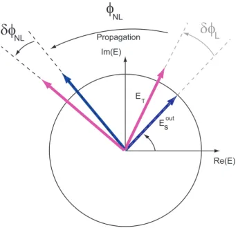 Fig. 2.2  Représentation du phénomène de gigue de phase non-linéaire.
