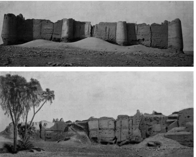 Fig. 9a-b. La forteresse d’el-Deir vue depuis le sud et vue de l’intérieur, avant l’installation des soldats britanniques