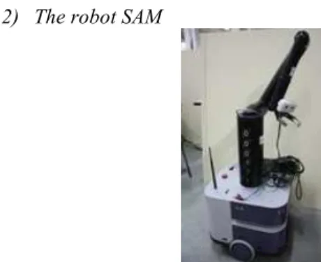 Fig 1: The robot SAM includes a 6 DOF arm and a  gripper. 