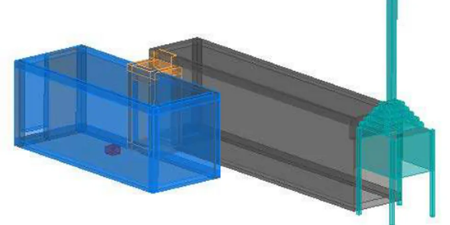 Figure 5 : Configuration pièce-couloir à échelle réelle 