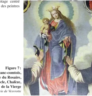 Figure 7 : anonyme franc-comtois, détail de la Vierge du Rosaire,