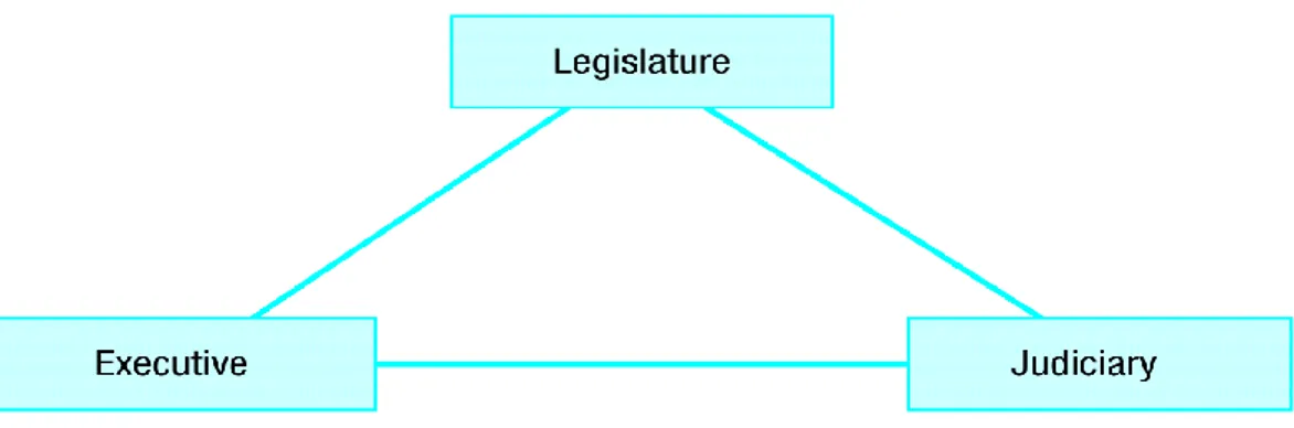 Figure 01:The three organs of the state. Taylor, 2008, p, 28. 