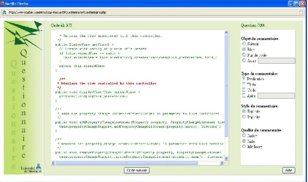 Figure 6 - Le formulaire web 