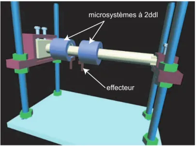 Fig. 3.8 – Sch´ ema de principe de la structure choisie pour la station de micromanipu- micromanipu-lation.