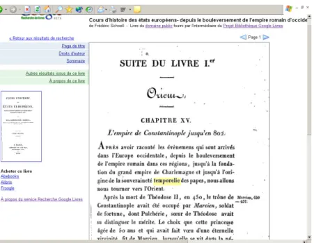 Figure 1.4 : Livre issu du Programme Bibliothèque comme indiqué. Livre sans doute dans une  bibliothèque américaine (date 1830)