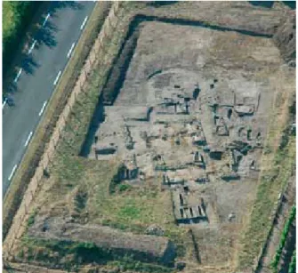 Fig 1 : Photographie aérienne du site de « La Chapelle »   Jau-Dignac et Loirac. Cliché F