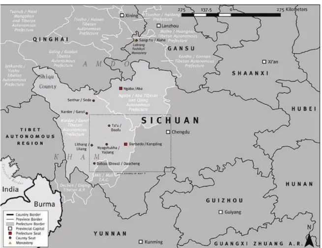 Figure IN-2 AE endemic areas in Sichuan Province 