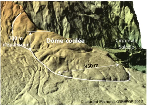 Figure 5: Dôme-coulée du Cap Anglais. 