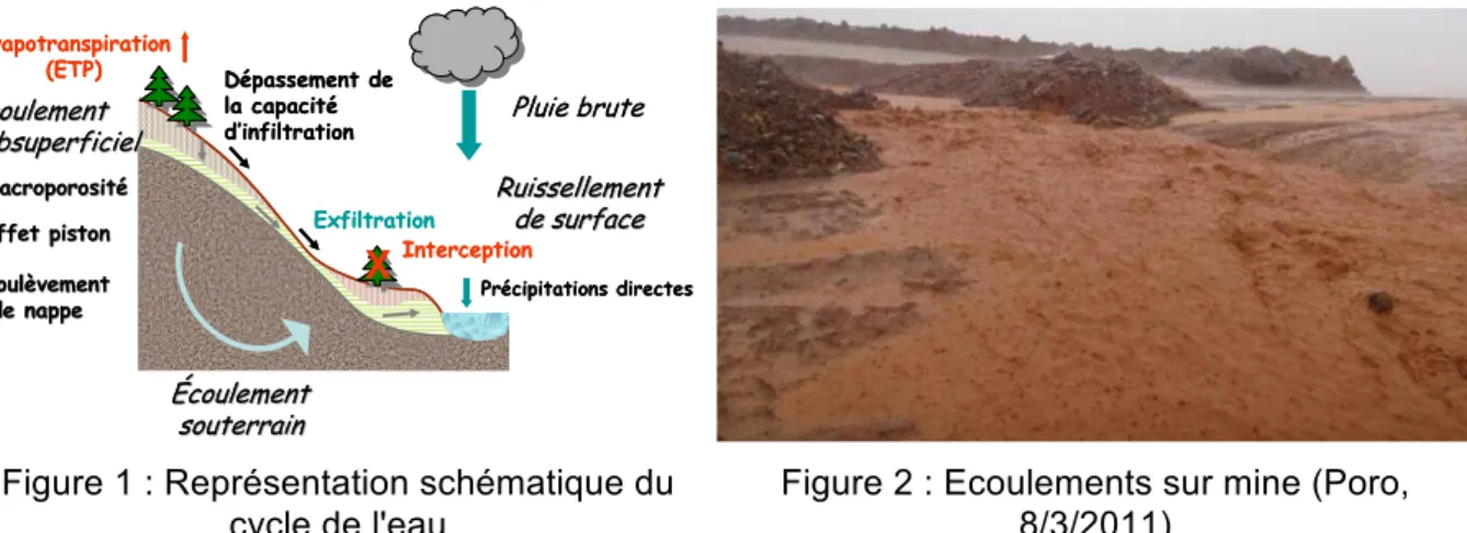 Figure 1 : Représentation schématique du  cycle de l'eau  