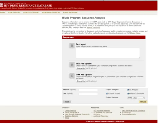 Table   1   C.   The   Stanford   HIV   Drug   Resistance   Database   (Sournce:   http://hivdb.stanford.edu    20 )   