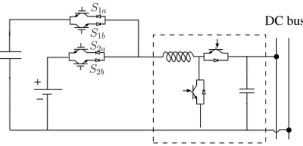 Figure 1.7  Battery and UC sharing one ommon DC-DC onverter