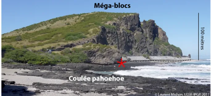 Figure 4: Relief formé par des méga-blocs d’une des avalanches de débris du Piton des Neiges