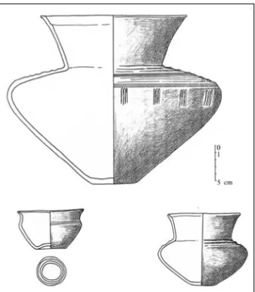 Figure 8 : Trois céramiques de l’Âge du Bronze final II a,  associées à l’incinération n° 2* 