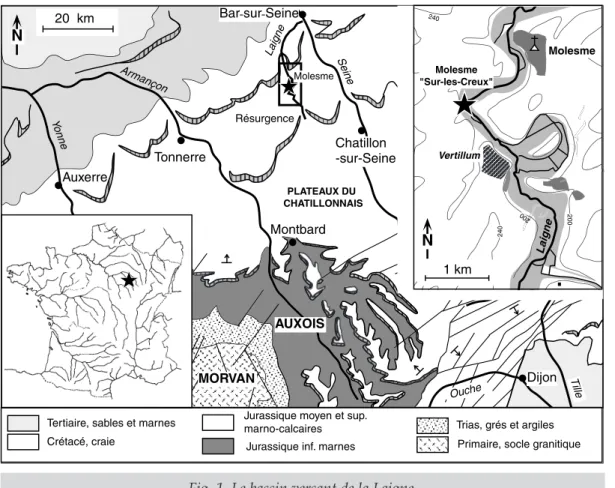 Fig. 1. Le bassin versant de la Laigne.