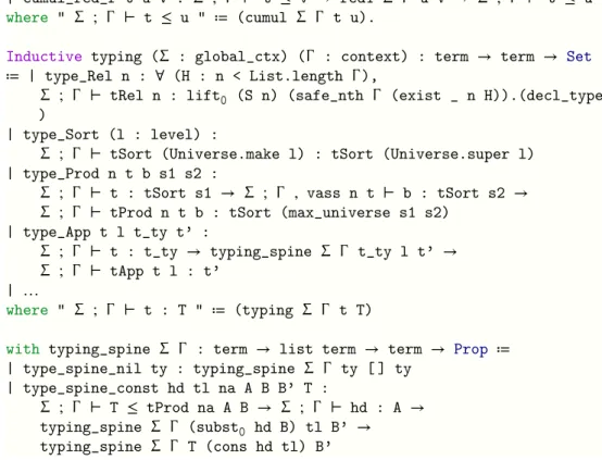 Figure 3.2.: Typing judment for terms, excerpt