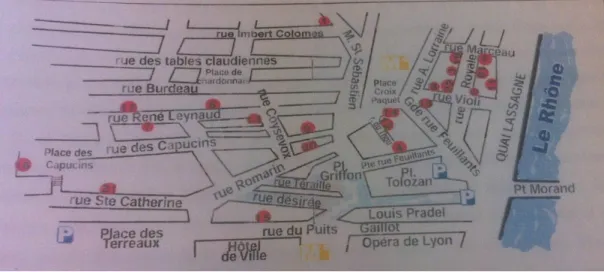 Figure 4 : Plan des commerces LGBT dans le livret Carré Royal, 2000 28