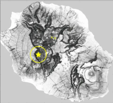 Figure 1: Localisation des points d’observation des  blocs basculés formant le soubassement du plateau  d’Ilet à Cordes