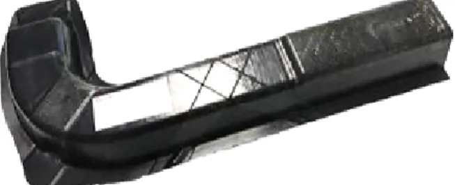Fig. 1.: Flat 2D stack of prepregs before QSP ® Fig. 2.: Thermoformed 3D final shape after QSP ®