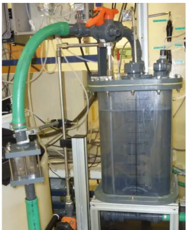 Figure 21 : Photographie du montage expérimental utilisé pour les expériences en ozonation catalytique  (réacteur 20 L) 