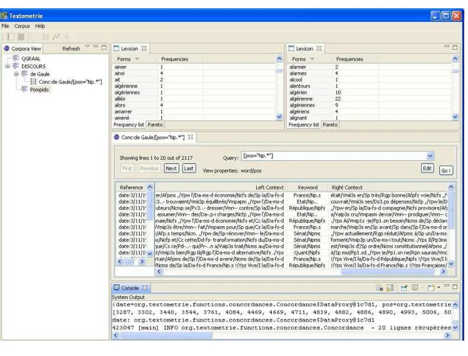 Figure 3 : exemple d'interface du prototype d'application locale RCP en environnement  Windows
