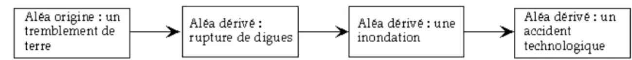 Figure 1. Un enchaînement d’aléas de type « nat-tech » 