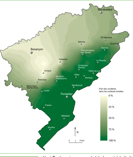 Figure 4 : la division  des deux Haut-Doubs  selon l’Est républicain et  