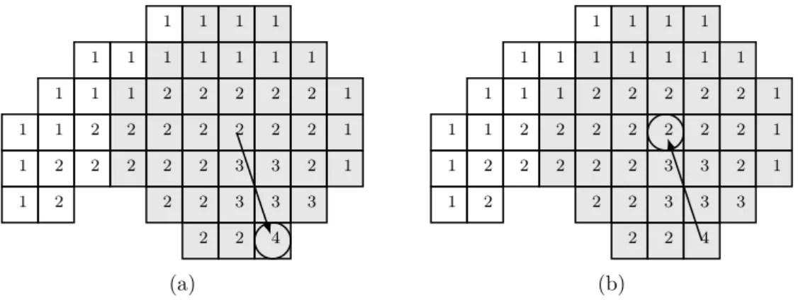 Figure 3.10 – Exemple de vecteur de translation pour une distance d oct .