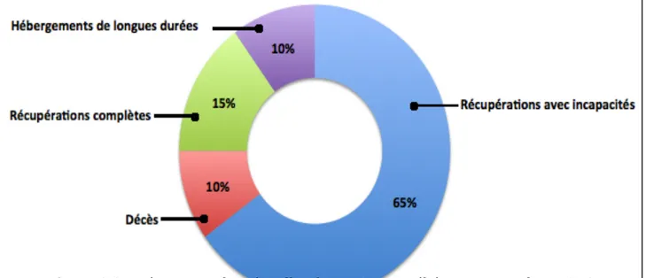 Figure   2.2   –   Répartition   des   séquelles   des   patients   québécois   ayant   subi   un   AVC       